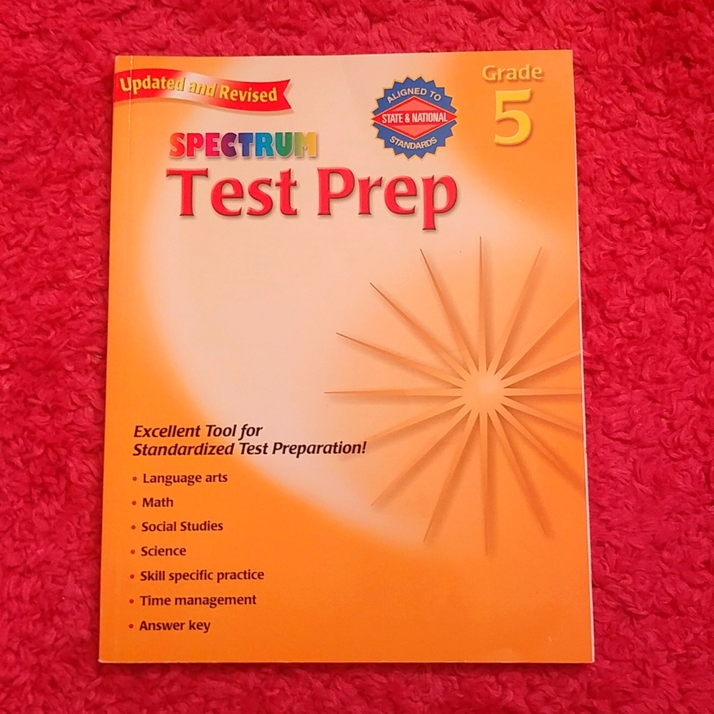 4/$15 🌻 NWT Spectrum Grade 5 Test Prep School Workbook State & National Tests